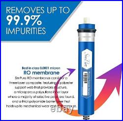 100GPD 5 Stage Reverse Osmosis Water Filtration System Drinking Undersink Filter