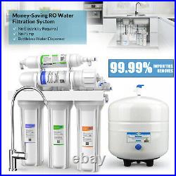 100GPD 5 Stage Under Sink Reverse Osmosis System Drinking Water Filter Purifier