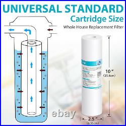 100 PACK 1 Micron 10 x 2.5 PP Sediment Water Filter Whole House RO Replacement