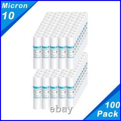 100 Pack 10 Micron 10x2.5 Melt-Blown Whole House RO Sediment Water Filter NSF