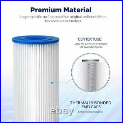 100 Pack 10 x 2.5 Pleated Whole House Sediment Water Filter Cartridge 5 Micron
