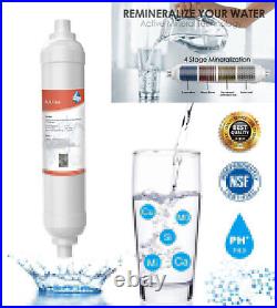 100 Pack 6-Stage RO System pH+ Inline Mineral Alkaline Water Filter Whole House