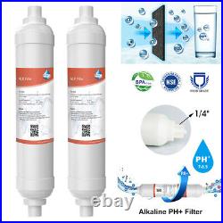 100 Pack 6-Stage RO System pH+ Inline Mineral Alkaline Water Filter Whole House