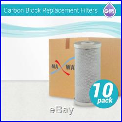 10 CTO Water Filters 10x4.5 Big Blue Whole House Coconut Shell Carbon Block