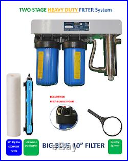 10' High Flow Whole House Water Filter with UV Ultraviolet Sterilization System