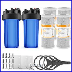 10 Inch Big Blue Whole House Water Filter Housing Filtration System CTO Carbon