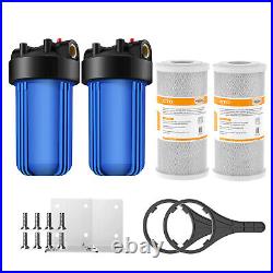 10 Inch Big Blue Whole House Water Filter Housing Filtration System Carbon Block