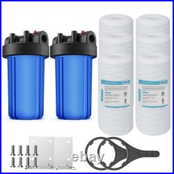 10 Inch Home RO Big Blue Whole House Water Filter Housing System String Sediment