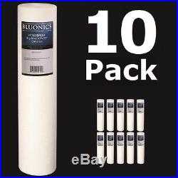 10-PK Big Blue 20 x 4.5 (5 Micron) Sediment Whole House Water Filters Iron Rust