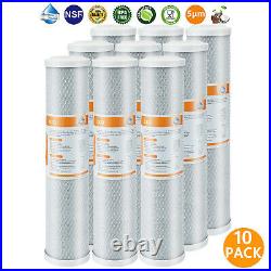 10 Pack 20x4.5 Big Blue Whole House CTO Carbon Block Water Filter Replacement