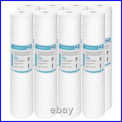 10 Pack 5 Micron 4.5 x 20-inch String Wound Whole House PP Sediment Water Filter