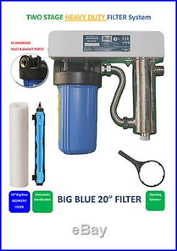 10 Two Stage Whole House Water Filter with UV Ultraviolet Sterilization System