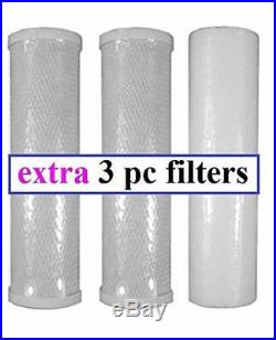 10 Whole House 3 stage filtration water system + extra 3pc filters WH-3+3