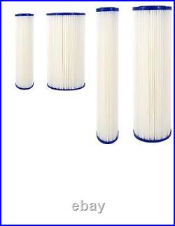 10x2.5 10x4.5 20x2.520x4.5 Whole House Big Blue pleated Sediment Water Filter RO