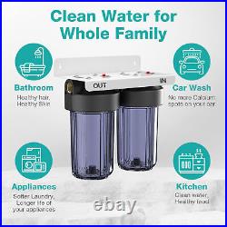 10x4.5 3-Stage Whole House Spin Down Sediment Water Filter System+5 Set PP+CTO