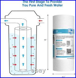 10x4.5 5 Micron Sediment Carbon Block Water Filter Whole House Replacement-12P