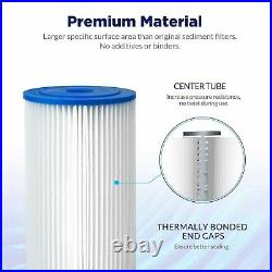 10x4.5 Washable Pleated Whole House RO Sediment Water Filter 20 Micron 16 Pack