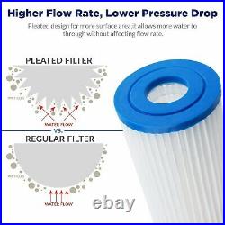 12PCS 10x4.5 Pleated Sediment Water Filter Fit for Big Blue Whole House System