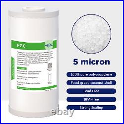 12 Pack 10 x4.5 for Big Blue PP/GAC Sediment Carbon 2in1 Water Filter 5 Micron