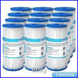 12 Pack 10 x 4.5 Pleated Sediment Filter for Big Blue Whole House Water System
