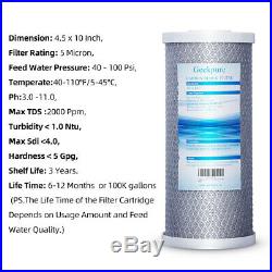 12 Pack Big Blue Whole House Carbon Block Replacement Water Filter 4.5 x 10