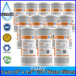 12 pcs Big Blue CTO Carbon Block Water Filters 4.5 x 10 Whole House Cartridges