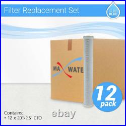 12 x Max Water Whole House CTO Carbon Block Filter, 20x2.5
