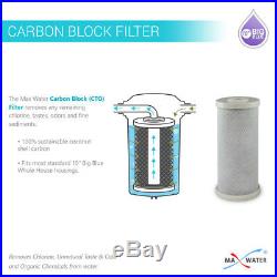 16 CTO Water Filters 10x4.5 Big Blue Whole House Coconut Shell Carbon Block