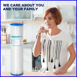 16 Pack 20 x 4.5 Washable Pleated Whole House Filtration Sediment Water Filter
