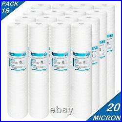 16 Pack 20x4.5 Whole House Sediment Water Filter Fit for Any 20 inch Big Blue