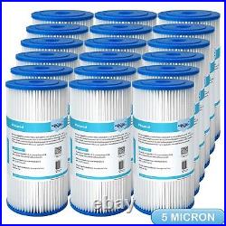 18 Pack 10x4.5 Whole House Pre-Filtration System Pleated Sediment Water Filter