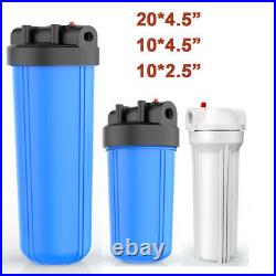 1-3 Set 20x4.5/10 x 4.5/ 10 x 2.5 Big Blue Whole House Water Filter System