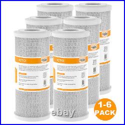 1-6 PACK 10x4.5 Carbon Block Water Filter Whole House RO Cartridge Replacement