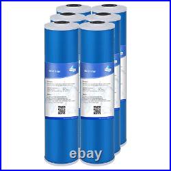 1-6 Pack 20x4.5 5 Micron Big Blue GAC Granular Carbon Water Filter Whole House