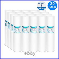 20Pcs 1 Micron 20x4.5 Whole House Big Blue Sediment Water Filter for RO System