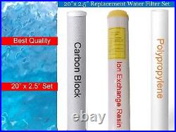 20 3 Stage Whole House Hard Water Softener Filter System, High Quality 1 Inch