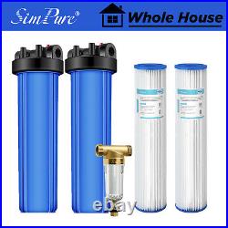 20 Inch Big Blue Whole House Water Filter Housing 20 x4.5 Pleated Sediment Set