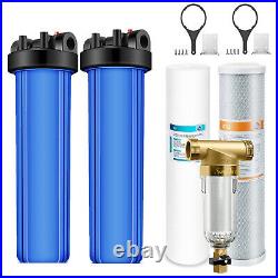 20 Inch Big Blue Whole House Water Filter Housing Filtration System Cartridges