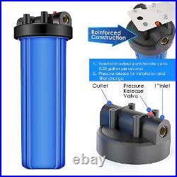 20 Inch Big Blue Whole House Water Filter Housing System 20x4.5 PP Pleated Set
