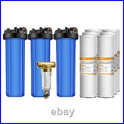 20 Inch Whole House Water Filter Housing System 20 x 4.5 CTO Carbon Filtration