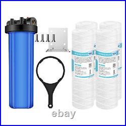 20 Inch Whole House Water Filter Housing System &4PCS 20 x 4.5 String Sediment