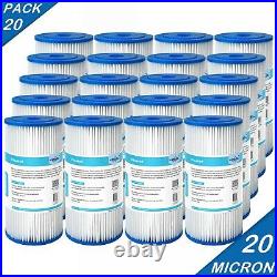 20 Micron 10x4.5 Washable Sediment Pleated Water Filter Whole House Cartridges