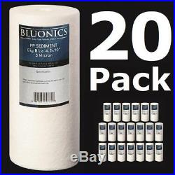 20-PK Big Blue 10 x 4.5 (5 Micron) Sediment Whole House Water Filters Iron Rust
