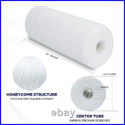 20 Pack 10 x 4.5 1 Micron Whole House Well Water String Wound Sediment Filter
