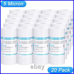 20 Pack 5 Micron Big Blue 10x4.5 Sediment Water Filter Whole House Replacement