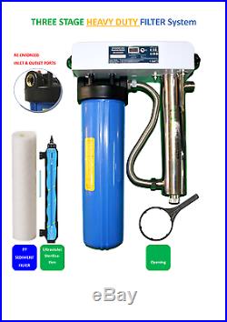 20 Two Stage Whole House Water Filter with UV Ultraviolet Sterilization System