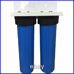 20-inch 2 Stage Big Blue Whole House Filter with Bone Char Carbon Filter