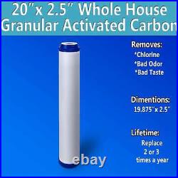 20 x2.5 Granular Activated Carbon Water Filter Whole House Cartridge Set of 20