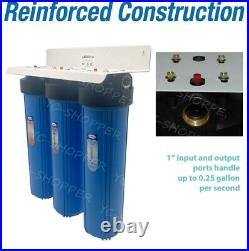 20 x 4.5 Big Blue Triple 3 stages Whole House Water Filter System Rain Tank