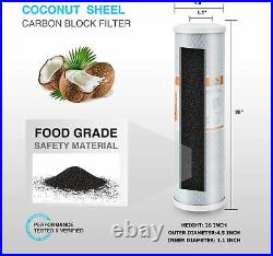 20 x 4.5 Big Blue Whole House CTO Carbon Block Sediment Water Filter 2-12 Pack